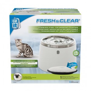 Catit Fresh & Clear Stainless Steel Top Drinking Fountain 2L